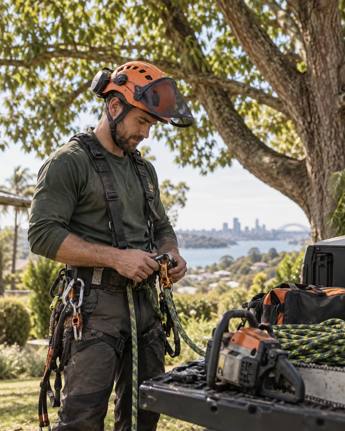 Illustrative photograph showing work in arborists